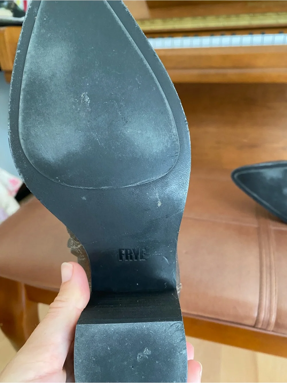 Frye Flynn Metallic Leather Ankle Booties